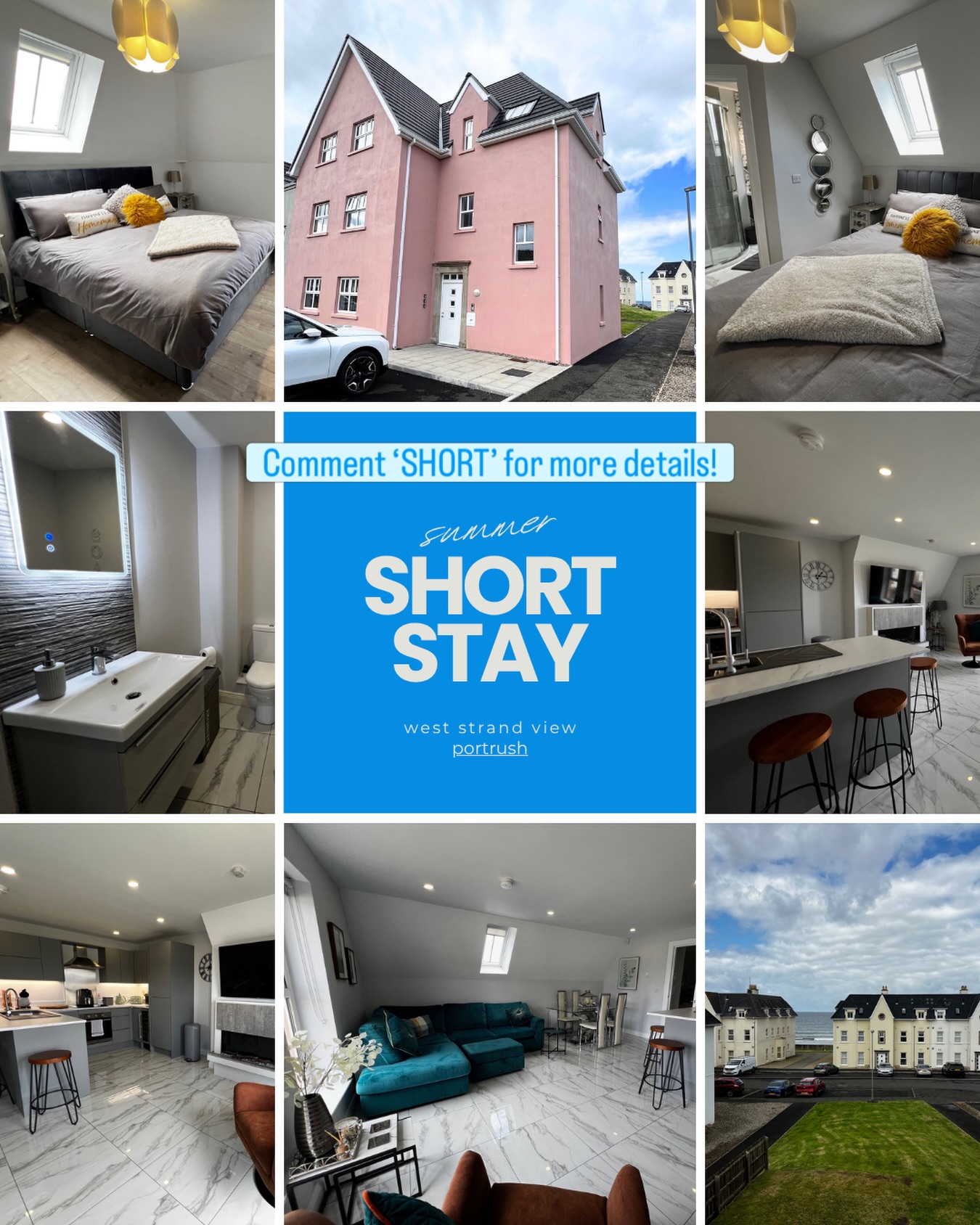 Looking for a last minute getaway to the Port? ⤵️

🏡West Strand View 
📍Portrush 
🛏️ 3 Beds, Sleeps 6 

Comment ‘SHORT’ and we will send you more details! 

#summershortstay #stayhere #getawaytothecoast #portrushni